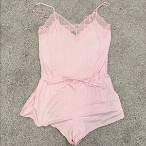 Victoria's Secret Pink Lace Sleep Romper